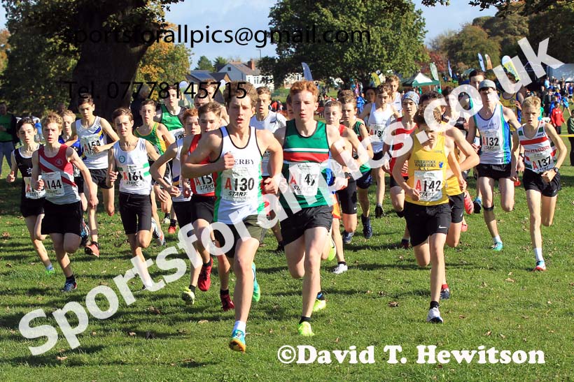Boys under-15s 2022 Northern Cross Country Relays, Graves Park, Sheffield. Photo: David T. Hewitson/Sports for All Pics